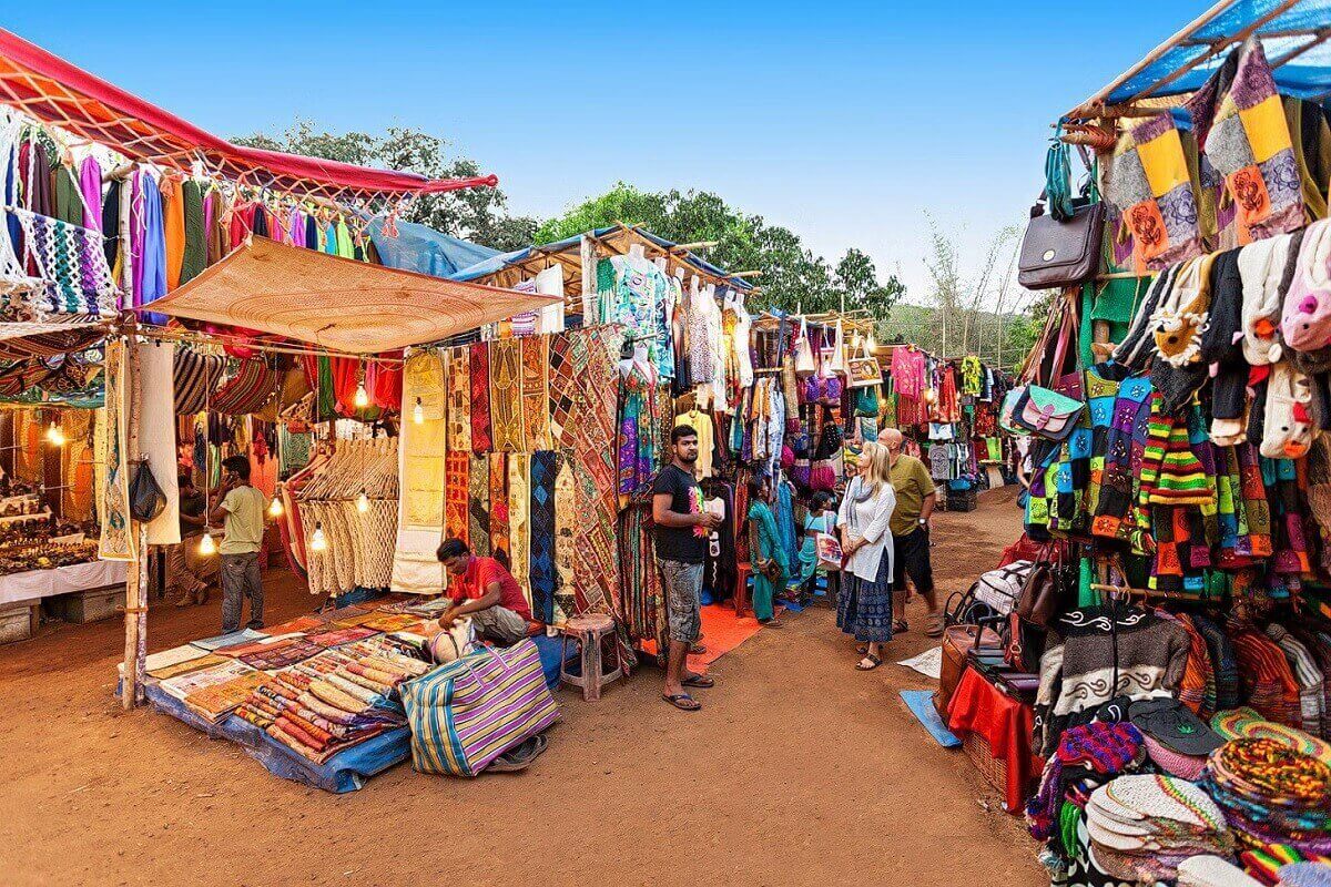Vibrant market in Goa